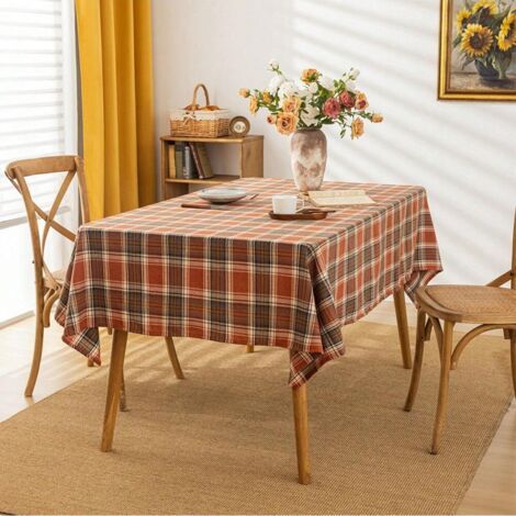 Nappe À Carreaux Pour Fête De Noël Et Halloween 135 X 200 Cm Idéale Pour Piquenique Fête Salon Décoration De La Maison Articles Mé (1/3)