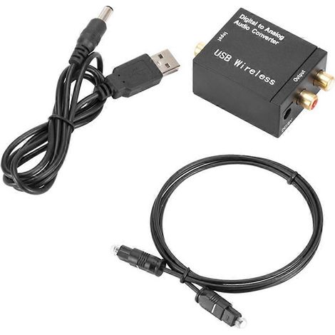 Convertisseur audio DAC SPDIF optique/coaxial vers jack 3,5 mm et 2 RCA stéréo (1/5)