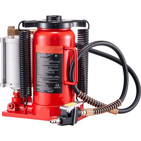 Cric bouteille pneumatique/hydraulique, capacité de charge de 20 tonnes, plage de levage de 260 à 495 mm, cric bouteille soudé robuste avec pompe pour voiture, camionnette, camion, camping-car, SUV, r (1/5)