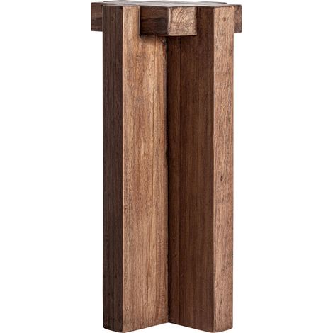 Sellette brutalist en bois de sal style contemporain marron - Marron bois naturel teinté (1/5)