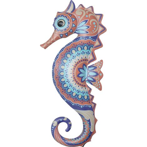 Signes Grimalt Figura Marinera Adorno Pared  Caballito De Mar Jardin Marrón 1x14x31cm 32434