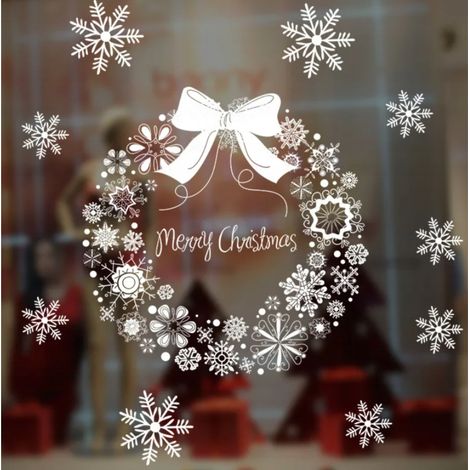 ADESIVI NATALIZI PER FINESTRE, VETRI, DECORAZIONI, FIOCCHI DI NEVE, NATALE [SE-NAK7] (1/5)