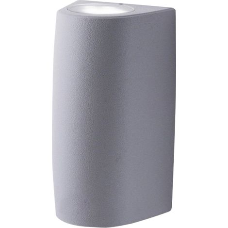 Applique esterno biemissione top light aosta ap2 gr gu10 led ip55 resina