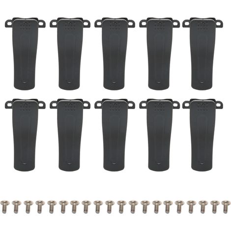10 pièces Clip Ceinture Radio Plastique pour Talkie-Walkie Baofeng BF-666S BF-777S BF-888S T-200S (1/5)
