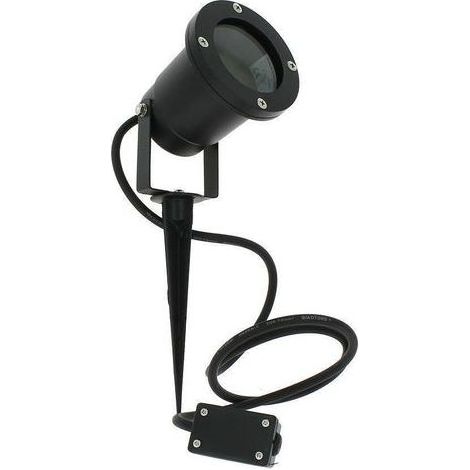 TAISHENGDA Schwarze Aluminium-Erdspießleuchte IP65 – Für GU10-Leuchtmittel bis max. 35 W – Inkl. 1,2 m Kabel – Langlebige Außenbeleuchtung (1/5)