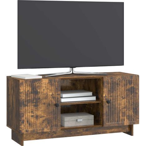Maison Exclusive - Mobile TV 102 x 34,5 x 50 cm Rovere Fumo Legno ingegnerizzato