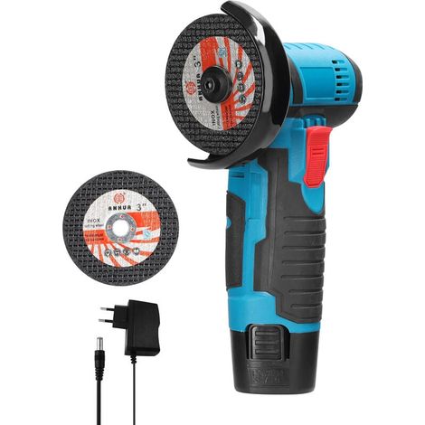 Meuleuse d'angle - avec brosse, une batterie et un chargeur (Veuillez contacter le service client pour ajouter un chargeur européen pour 5 yuans)