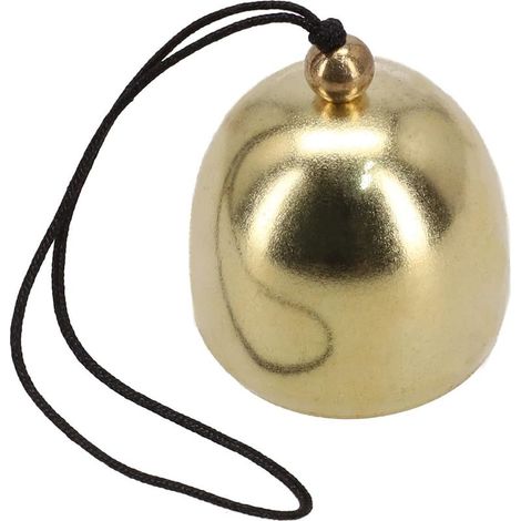 Cloche en métal (corde noire), sonnette de bateau, carillon éolien avec pendentif antivol adapté à la décoration de voiture, d'arbre de Noël de jardin de maison (1/5)