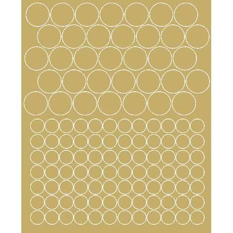 Fahrradhelmaufkleber mit Polka-Dots, 119 Stück, goldglänzend