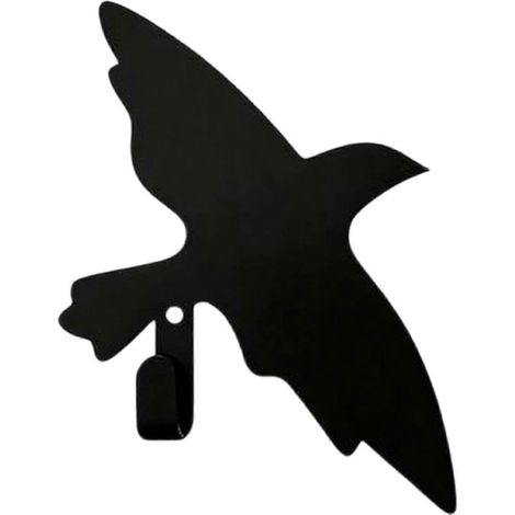 Wandhaken „Fliegender Vogel“ – Künstlerisches Metall – für Bad, Küche, Eingangsbereich, Handtuchhalter, Schlüsselaufhänger (1/5)