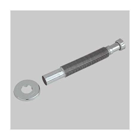 Bonomini TUBO FLESSIBILE ED ESTENSIBILE CROMATO CON ROSONE 1"x Ø 26mm/32mm 9332RS44B7