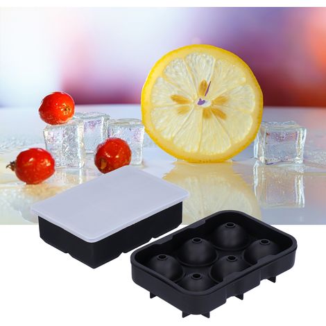 Lot de 2 bacs à glaçons à 6 compartiments en silicone antiadhésif, accessoires de cuisine DIY