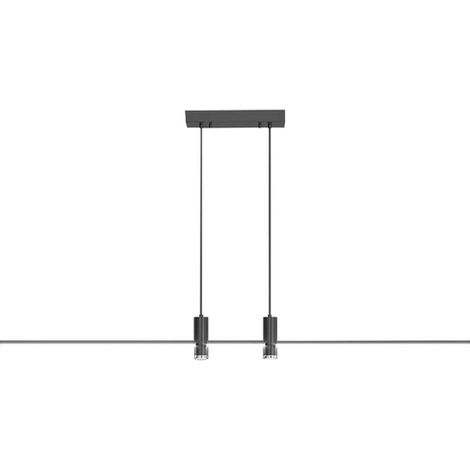 Lámpara colgante LED V-TAC de 19 W, diseño moderno, 80 x 115 cm, color negro y blanco natural.