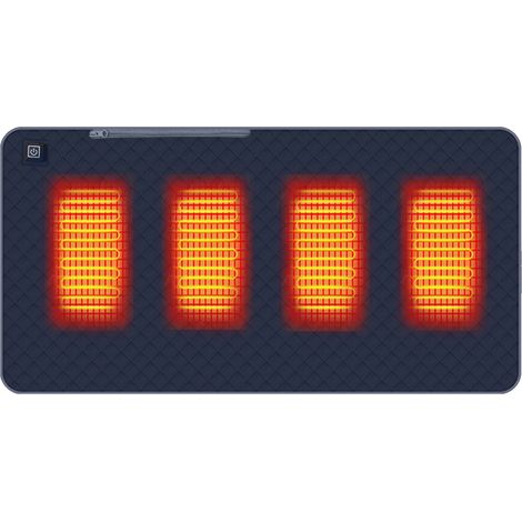 Tapis chauffant USB - Tapis chauffant multifonctionnel 45x90 cm bleu marine pour bureau et extérieur.