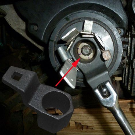 Clé à volant de 50 mm pour Honda, clé hexagonale de fixation de poulie d'amortisseur de vilebrequin, outil pour gants Honda Acura (1/5)