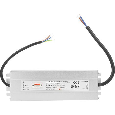 24V 150W IP67 Wasserdichtes LED-Netzteil für Lichtleisten, 6,25A Transformator (1/5)