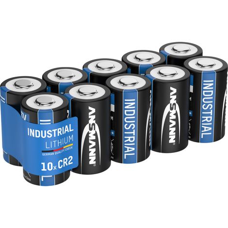 ANSMANN Piles CR2 3V Lithium à la longue durée de stockage (lot de 10)