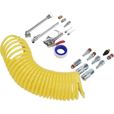1/4 NPT Druckluftschlauch-Set, Industrieanschluss, Schnellkupplungen, Ausblaspistole, Set (1/5)