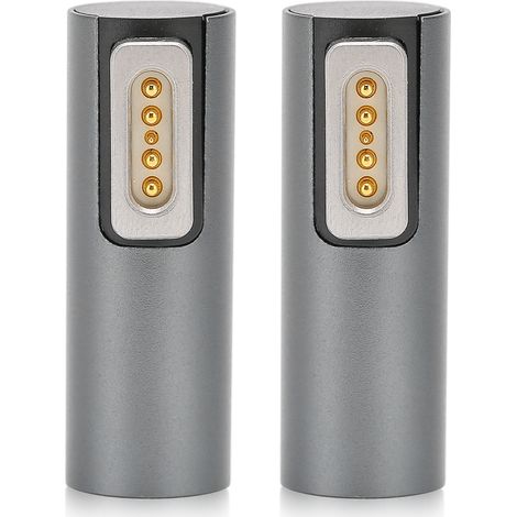 Adaptateur magnétique en L avec indicateur (lot de 2) pour connecteur femelle CC MagSafe 1, supportant un courant maximal de 5 A et une tension de 18,5 à 20 V. Ce dispositif de charge à décharge parti (1/5)