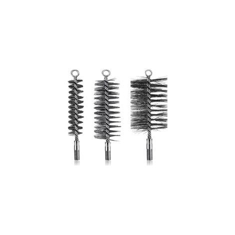 Lot de 3 brosses de ramonage en fil d'acier Diamètres 30/50/80 mm Pour nettoyage cheminée et chaudières Accessoires de ramonage (1/5)