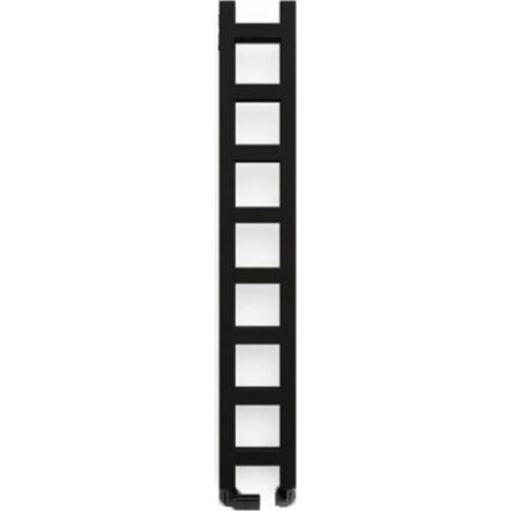 Scaldasalviette acqua calda nero di 1280mm di altezza e 200mm di larghezza - 251 Watt - EAS1280/200KGSXN (1/5)