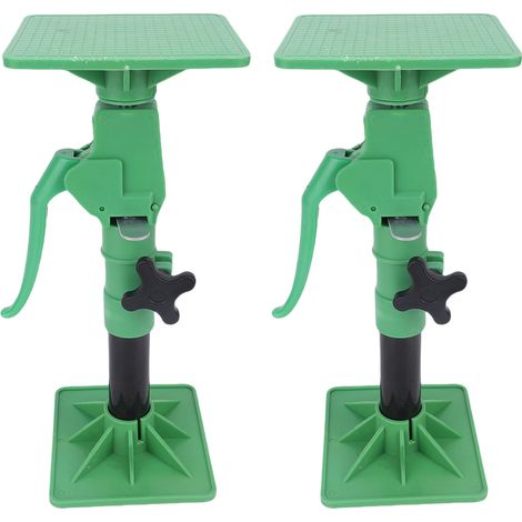 Poteau de Support réglable en acier au carbone, 2 pièces, cric télescopique de 11.8 à 23.2 pouces pour l'installation d'armoires, levage de cloisons sèches. (1/5)