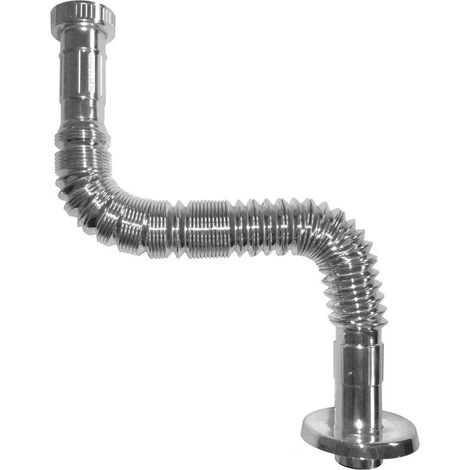 Tubo Flessibile/Jollyflex 1" Ø32 Con Rosone E Ghiera In Plastica - Colore: Cromato