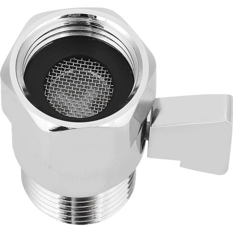Robinet d'arrêt G1/2 pour pomme de douche, économiseur d'eau et régulateur de débit pour alimentation douche (1/5)