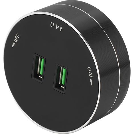 Adaptateur de rail d'alimentation sans fil, double Port USB, sortie ronde multifonctionnelle avec indicateur lumineux, AC 110-250V