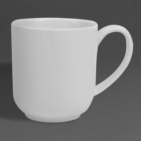 Grands mugs ronds Whiteware 410ml (lot de 6) - Ref HY541 - Olympia (1/5)
