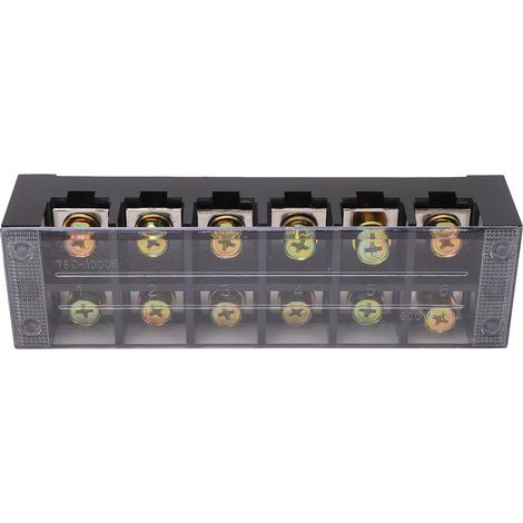 Bloc de jonction 100A 600V, grande capacité, câblage facile, bornier de circuit de terre 6 positions (1/5)