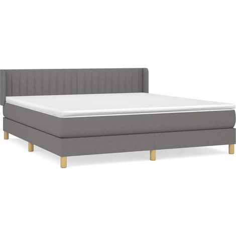 Maison Exclusive - Boxspringbett mit Matratze Dunkelgrau 160x200 (1/5)