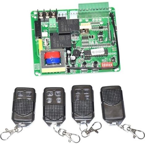 Kit d'ouvre-portes automatiques Carte mère PCB de contrôleur de carte de Circuit imprimé de moteur d'ouvre-porte coulissante avec la télécommande pour accessoires de portail coulissant ( Color : Board (1/5)