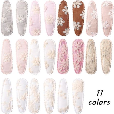 11 Pinces Cheveux Cratives Fleurs Crases Pour Enfants - Couleurs Alatoires, Accessoires De Cheveux Pour Enfants, Petits Accessoires De Cheveux P (1/5)