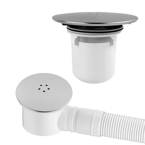 Bonde de Douche, Siphon Bouchon Douche Anti Odeur, Rapide Bonde Douche,Matériau PP Bouchon Douche, Bouchons Douches Anti Odeur Adapté aux Toilettes et Salles de Bains (1/5)
