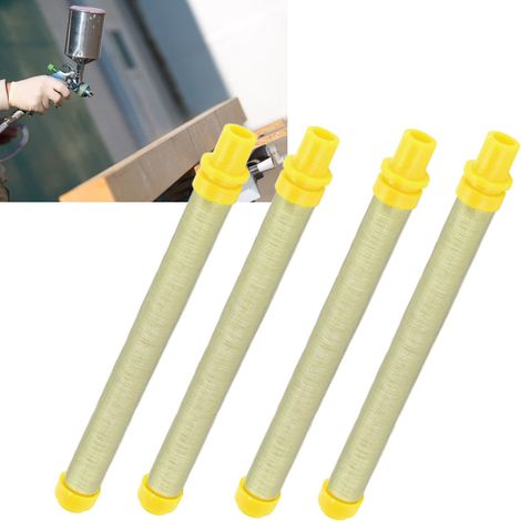 Filtres pour pulvérisateur sans air - 10 pièces - Haute efficacité - 100 mesh - Accessoires peinture jaune - PC et fer (1/5)
