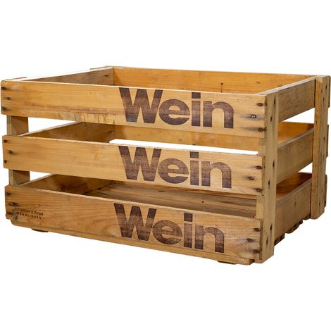 alte Weinkiste Holzkiste Dekorationskiste Obstkiste Weinregal Garteneko DIY (1/5)