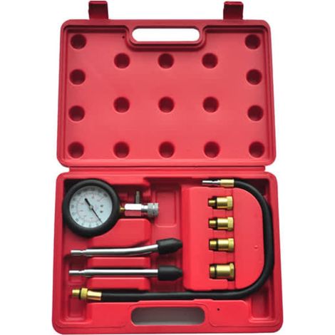 vidaXL Kit de comprobación de compresión de motor gasolina 9 piezas (1/3)