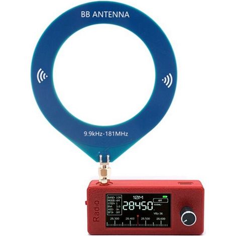 Radio portatile SI4732 0,5-108 MHz LSB USB AM FM con schermo IPS da 1,9 pollici, ricevitore radio multibanda, radio tascabile