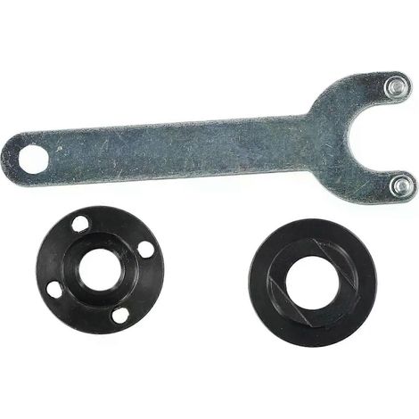 3-teiliges Set M14 Winkelschleifer-Ersatzflanschmuttern, Metalldruckplatte mit Schraubenschlüssel, Zubehör für Elektrowerkzeuge (1/4)