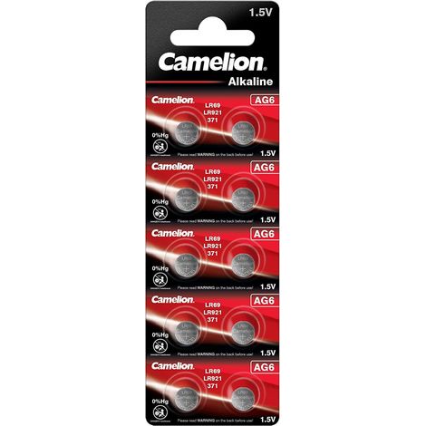 Camelion AG 6/LR69/LR921/371/BP10 Blister de 10 Piles multicolore/10 Unité (Lot de 1)