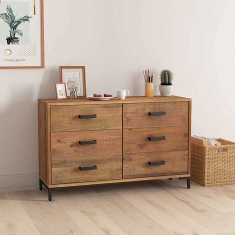 vidaXL Buffet Marron 110x35x70 cm Bois de pin massif (1/5)