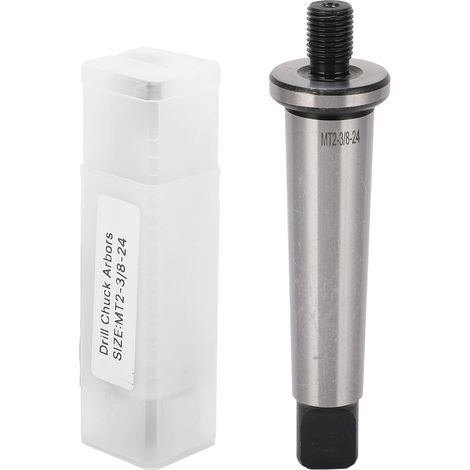 Bohrfutter, MT2-Schaft auf gehärteten Morsekonus-Adapter, 3/8 Zoll-24 Gewinde für Drehbank (1/5)