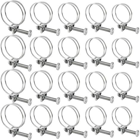 16-40mm 304 Stainless Steel Double Wire Hose Clamps for Home and Industry (1/3)