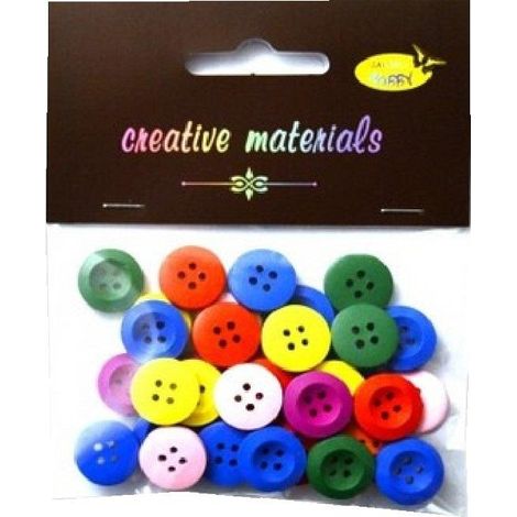 Bottoni in legno colorati 15 mm 15 g