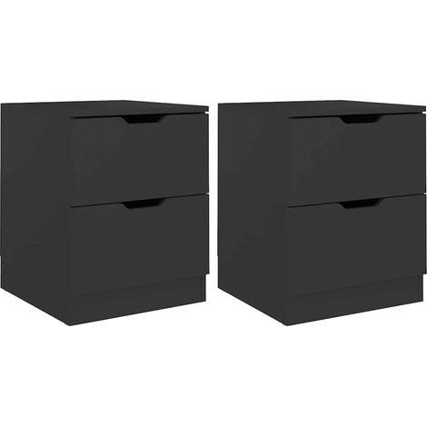 Maison Exclusive - Comodini 2 pz Neri 40x40x50 cm in Legno Multistrato (1/5)