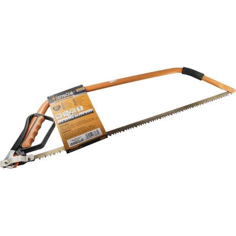HOTECHE tronzador con hoja diente japones 30 p. , Sierra de arco 460 mm 30 pulgadas Hoteche Dientes endurecidos de corte transversal Estructura de acero tubular Mango e (1/3)