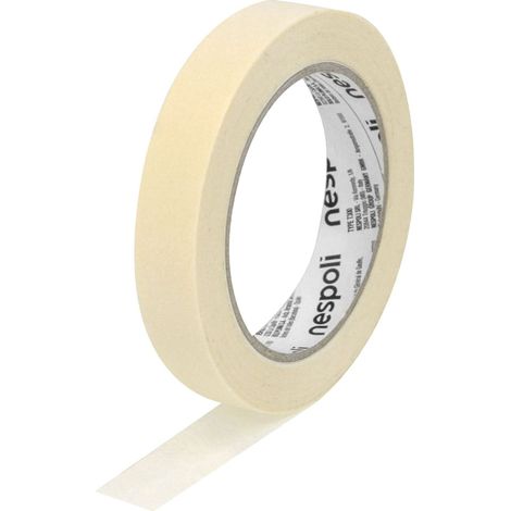 Nespoli – Nastro Carta Adesivo per Interni 19mm x 50m per Mascheratura Basic, Carta Gommata per Verniciatura Fai da Te - Nastro Imbianchino Facile da Strappare con Aderenza Sicura (1/2)