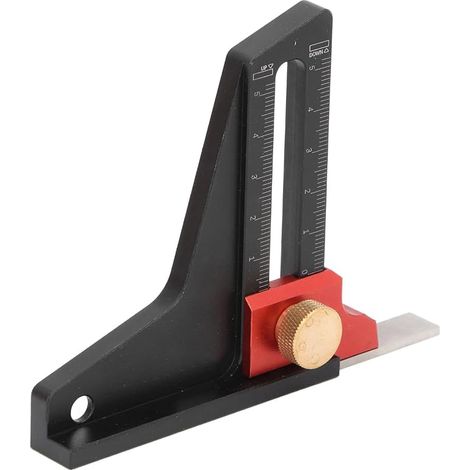 Jauge de Hauteur en Alliage D'aluminium, Règle de Mesure de Profondeur Multifonctionnelle avec Conception Creuse, Outil de Mesure du Travail du Bois pour Table de Scie, Tables de (1/5)