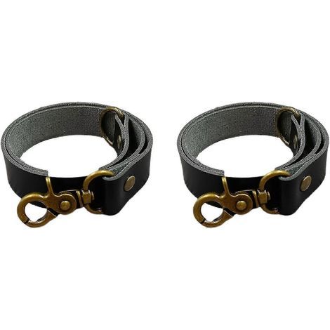 2 embrasses en cuir pour rideaux et décorations de fenêtres, cadeau de pendaison de crémaillère (noir) (1/5)